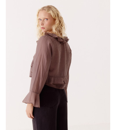 BLUSA CROP SEMITRANSPARENTE | MULAYA