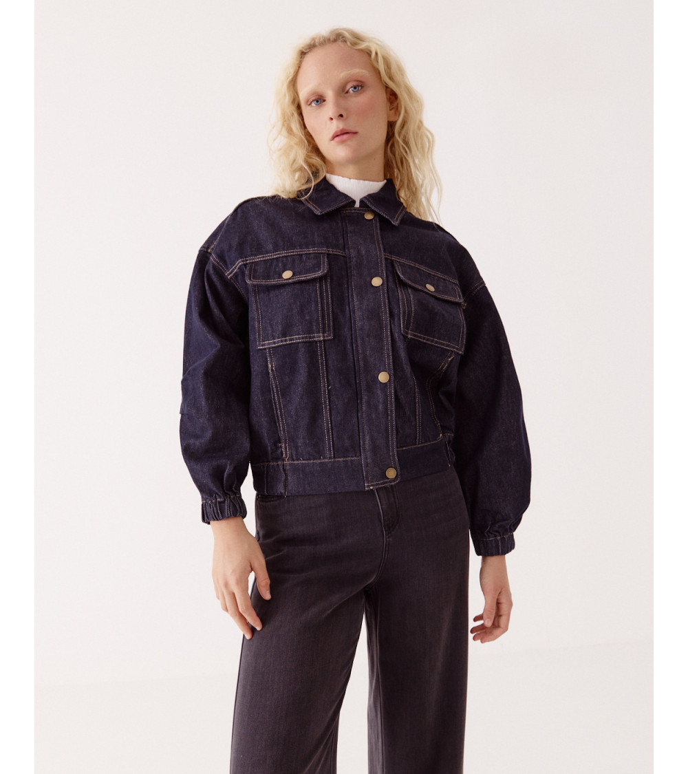 CAZADORA DENIM DOBLE CIERRE | MULAYA
