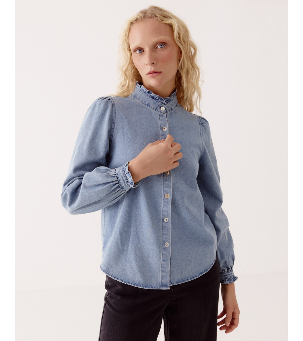 CAMISA DENIM CUELLO MAO | MULAYA