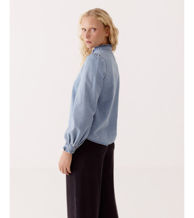 CAMISA DENIM CUELLO MAO | MULAYA