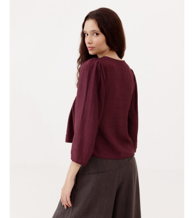 BLUSA DETALLE NIDO DE ABEJA | MULAYA