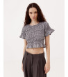 CROP TOP  ESTAMPADO FRUNCIDO | MULAYA