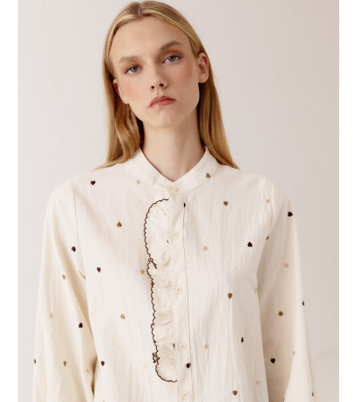 CAMISA CUELLO MAO CORAZONES | MULAYA