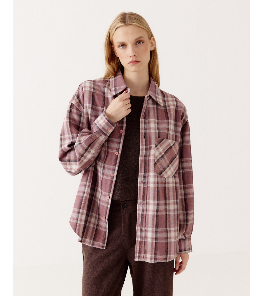 SOBRECAMISA ESTAMPADA CUADROS | MULAYA