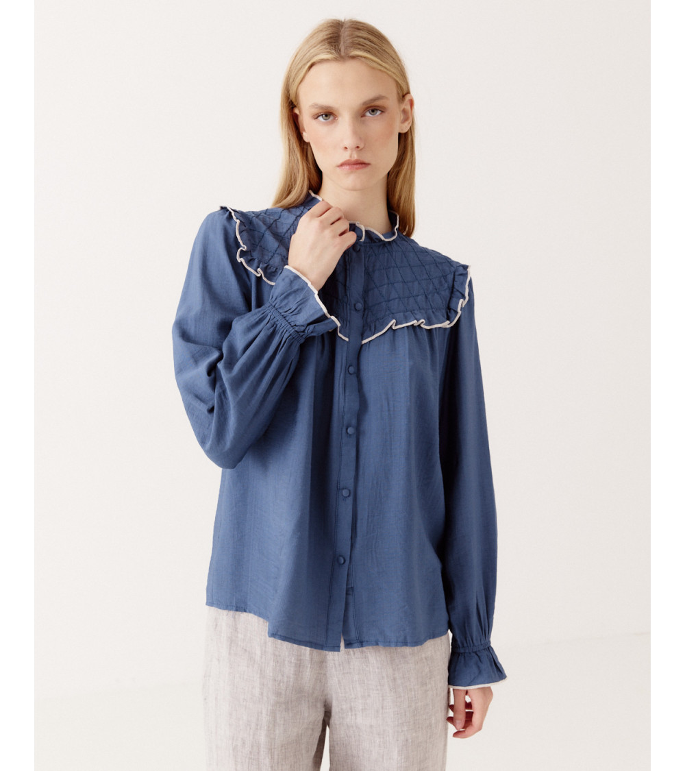 BLUSA CUELLO VOLANTES | MULAYA