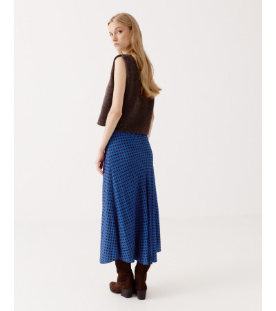 FALDA MIDI ESTAMPADA LUNARES | MULAYA