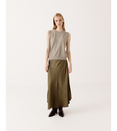FALDA SATINADA MIDI | MULAYA