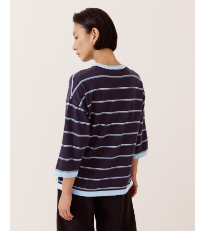 JERSEY OVERSIZE RAYAS CUELLO REDONDO MUJER | MULAYA