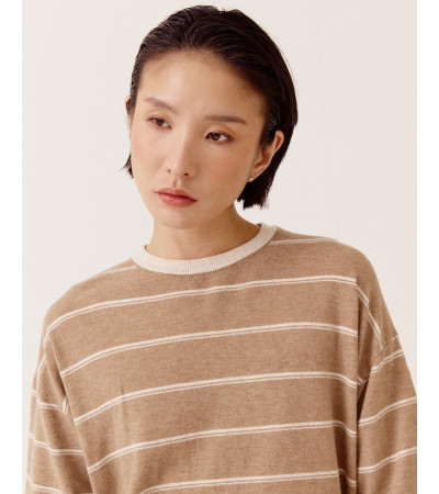 JERSEY OVERSIZE RAYAS CUELLO REDONDO MUJER | MULAYA