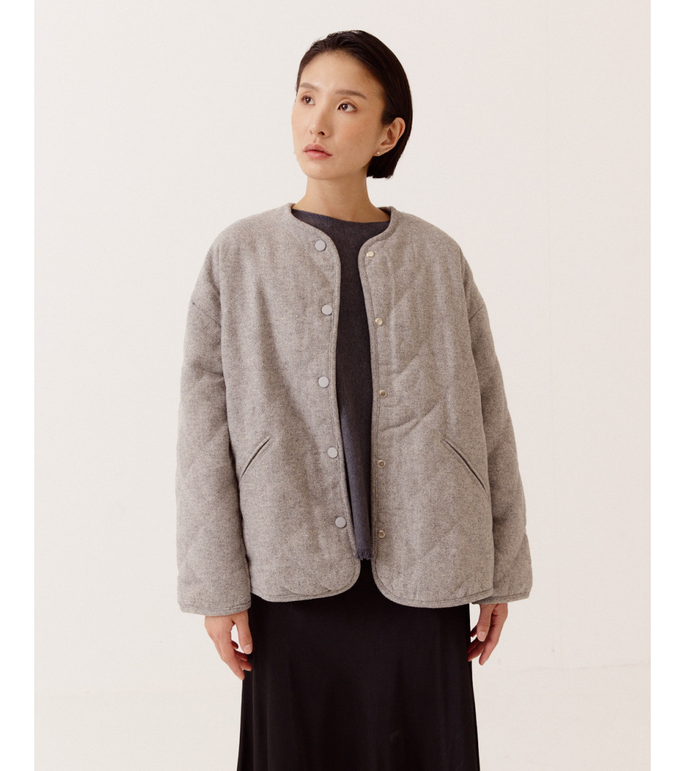 CHAQUETA ACOLCHADA BOLSILLOS CUELLO REDONDO | MULAYA
