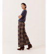 PANTALÓN RECTO CUADROS ELÁSTICO PARA MUJER | MULAYA