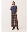 PANTALÓN RECTO CUADROS ELÁSTICO PARA MUJER | MULAYA