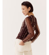 BLUSA TUL CUELLO V CRUZADA ESTAMPADA | MULAYA