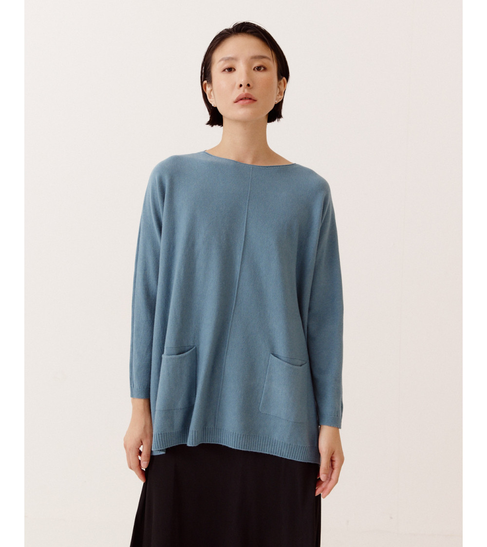 JERSEY LARGO CON BOLSILLOS Y BOTONES | MULAYA