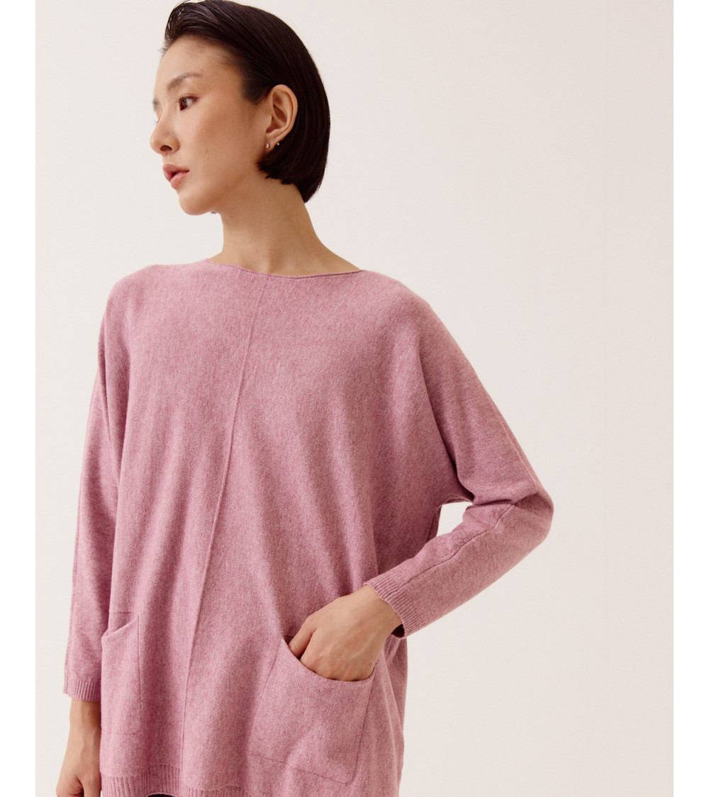 JERSEY LARGO CON BOLSILLOS Y BOTONES | MULAYA