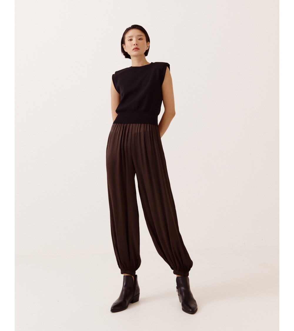 PANTALÓN BOMBACHO DE VISCOSA DE MUJER | MULAYA