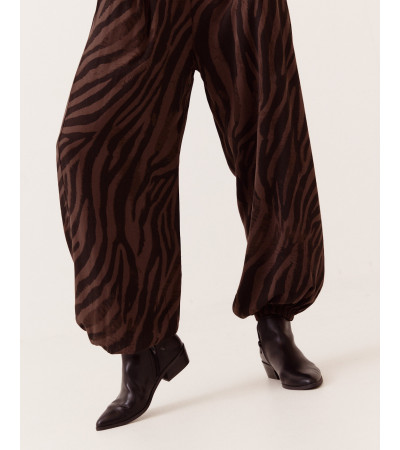 PANTALÓN BOMBACHO ANIMAL PRINT CINTURA ELÁSTICA | MULAYA