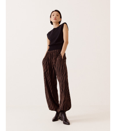 PANTALÓN BOMBACHO ANIMAL PRINT CINTURA ELÁSTICA | MULAYA