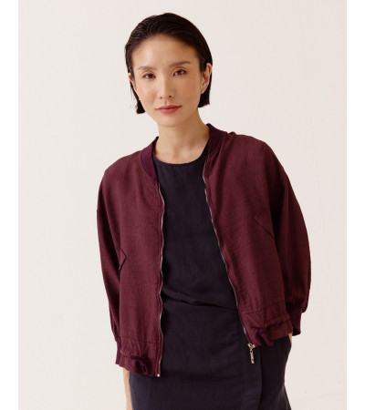 CHAQUETA ESTILO BOMBER HOLGADA CUELLO CANALÉ | MULAYA