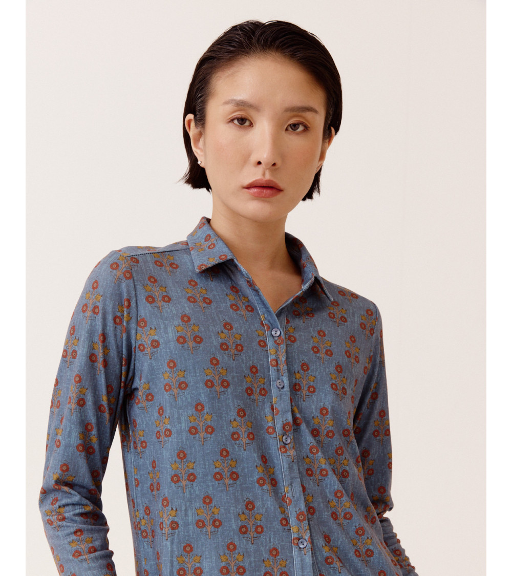 CAMISA CUELLO ESTAMPADA | MULAYA