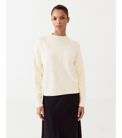 JERSEY DE PUNTO CON BOLAS EN RELIEVE PARA MUJER | MULAYA