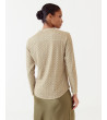 BLUSA ESTAMPADA GEOMÉTRICA CUELLO MAO Y MANGA LARGA | MULAYA