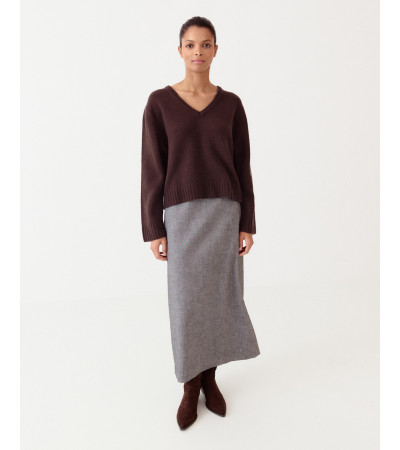 JERSEY 100% LANA CORTA ESCOTE PICO MUJER | MULAYA