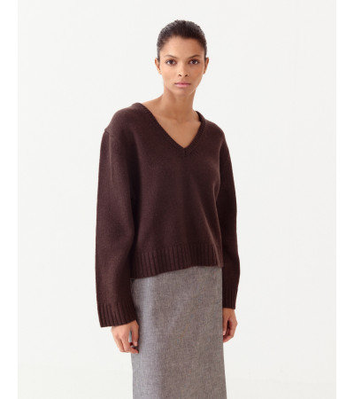 JERSEY 100% LANA CORTA ESCOTE PICO MUJER | MULAYA
