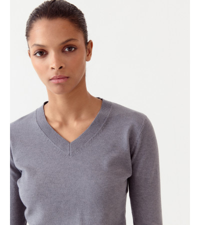 JERSEY PUNTO CUELLO PICO BÁSICO GRIS | MULAYA