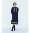 Vestido bohemio largo bordado con cinturón | MULAYA