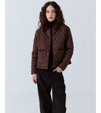 CHAQUETA CORTA ACOLCHADA CUELLO PANA | MULAYA