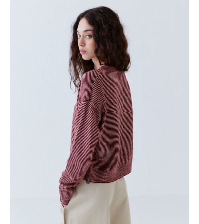 CÁRDIGAN BUFANDA PUNTO | CUELLO REDONDO | MULAYA