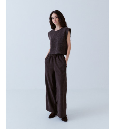 Pantalón Ancho Recto Cintura Elástica | MULAYA