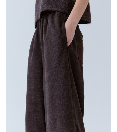 Pantalón Ancho Recto Cintura Elástica | MULAYA