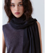 Bufanda Ancha Flecos Suave Viscosa | MULAYA