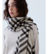 Bufanda Ancha Cuadros Estampada Viscosa | MULAYA
