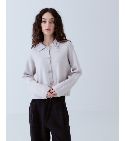 Chaqueta Corta Punto Solapa Viscosa | MULAYA