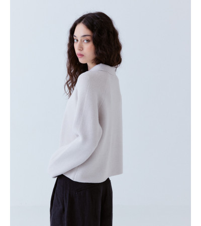 Chaqueta Corta Punto Solapa Viscosa | MULAYA