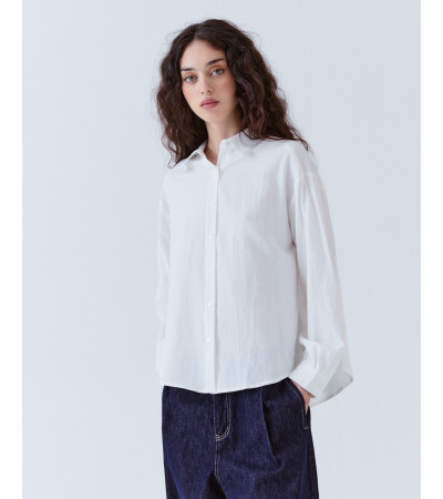 Camisa Solapa Algodón Silueta Amplia | MULAYA