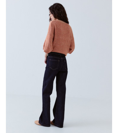 : Jeans Regular Fit Cintura Trenzada Algodón | MULAYA