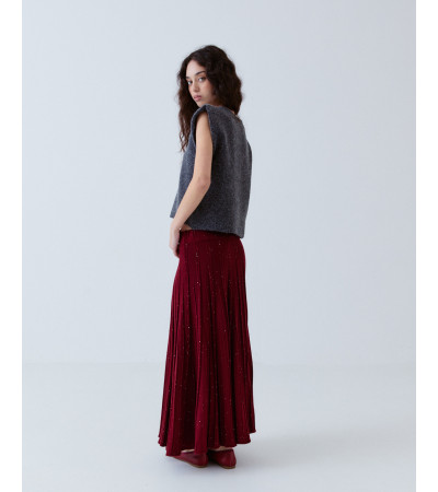 Falda de punto de silueta evasé | MULAYA