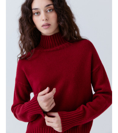 Jersey Punto Cuello Alto Viscosa Invierno | MULAYA