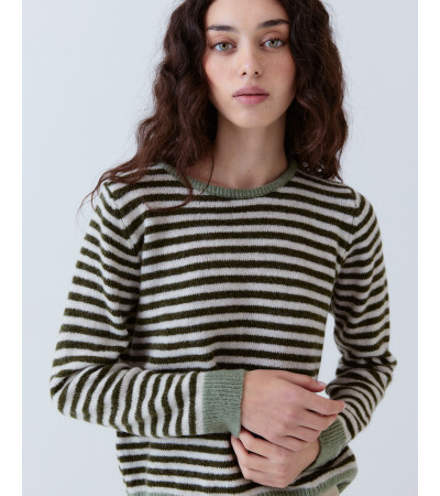 Jersey Rayas Punto Cálido Invierno | MULAYA