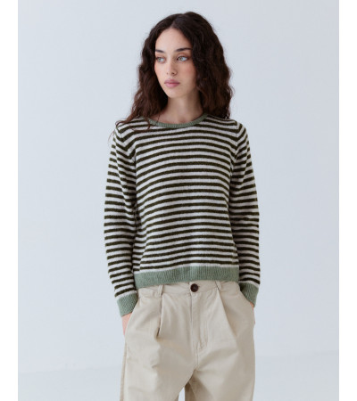 Jersey Rayas Punto Cálido Invierno | MULAYA