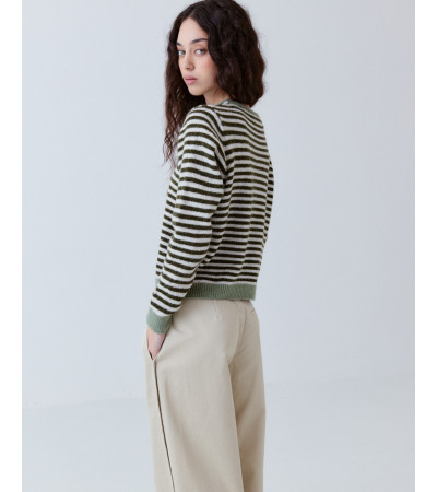 Jersey Rayas Punto Cálido Invierno | MULAYA