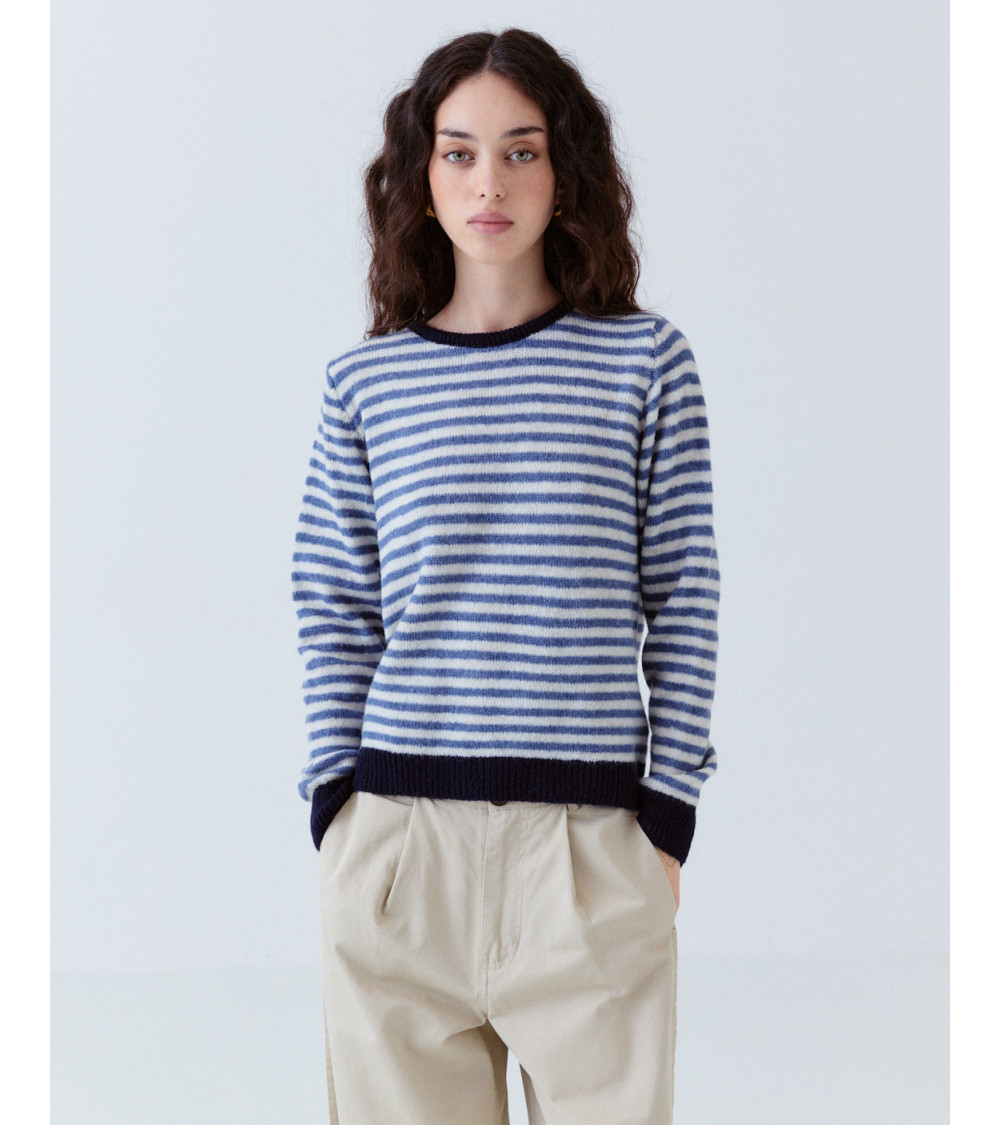 Jersey Rayas Punto Cálido Invierno | MULAYA