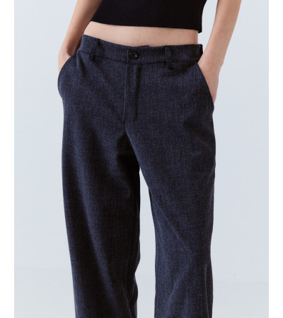 Pantalón Cropped Cintura Elástica Pinzas | MULAYA