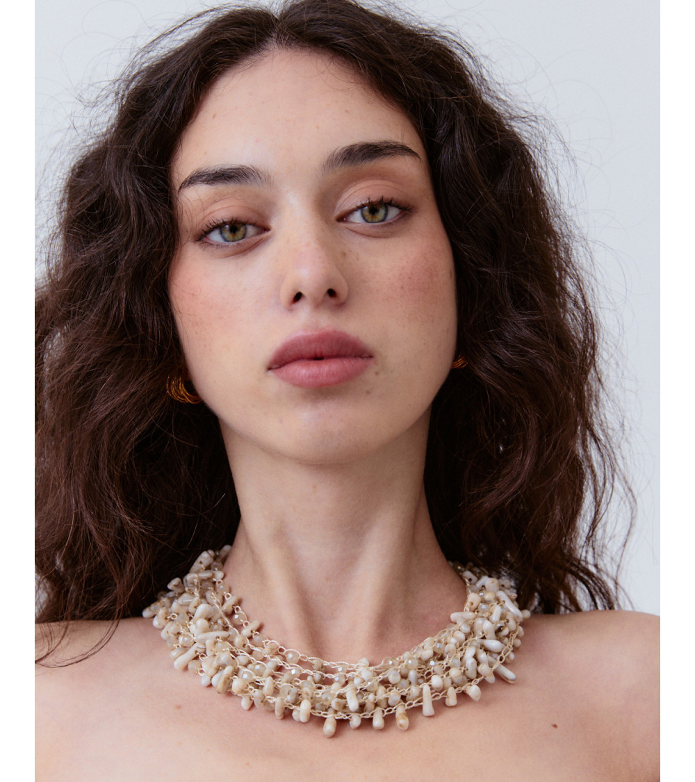 COLLAR CORAL LARGO MÚLTIPLES VUELTAS | MULAYA