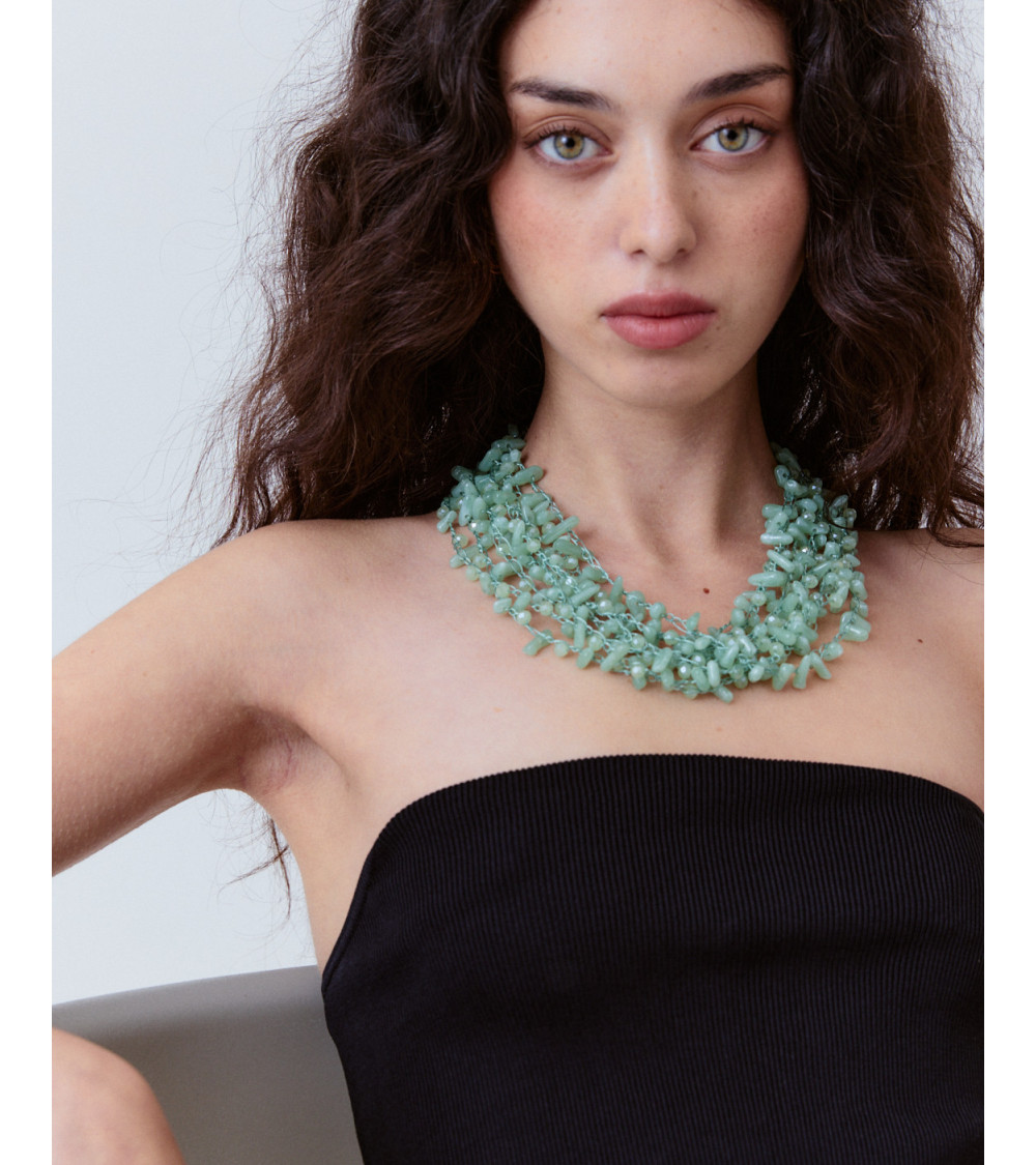 COLLAR CORAL LARGO MÚLTIPLES VUELTAS | MULAYA