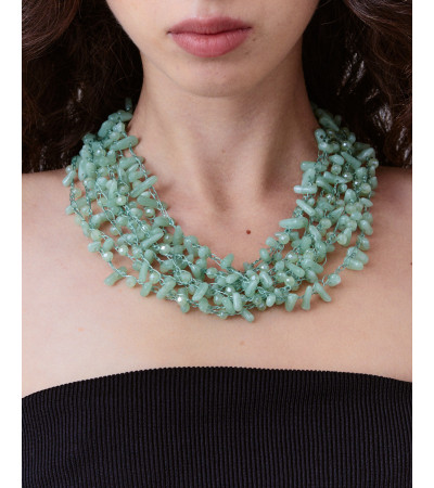 COLLAR CORAL LARGO MÚLTIPLES VUELTAS | MULAYA